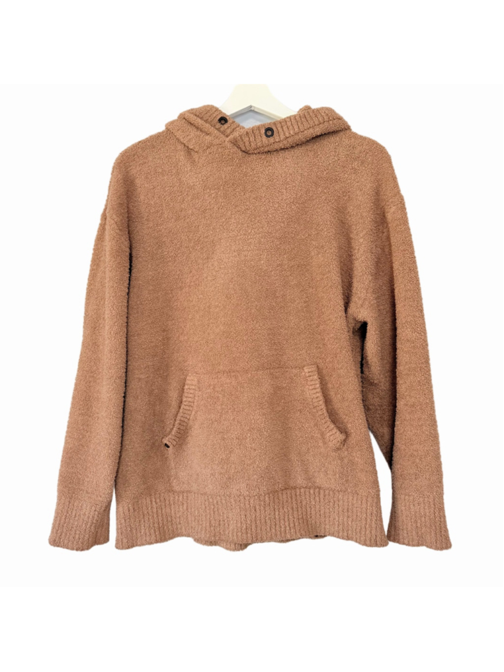 Natori Brown Bayani Chenille Hoodie Pullover Sweater Mens Large Cozy Loungewear